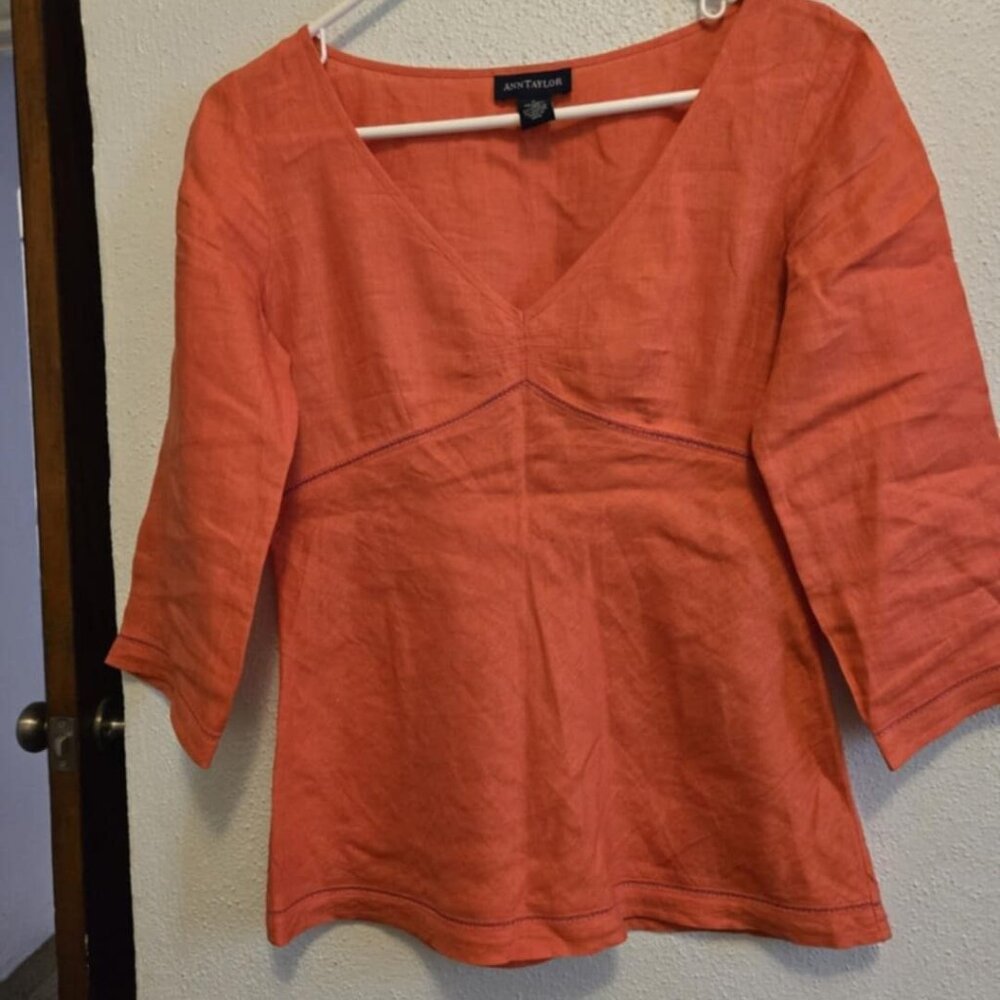 Ann Taylor linen Woman's top - size 0